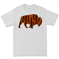 Red Cactus Bison Silhouette Premium Tee | Teevron