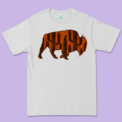 Red Cactus Bison Silhouette Premium Tee Designed By Bettercallsaul