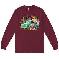 Burgundy Western rabbit Easter Day Long Sleeve Tee - CowGirlArtShop