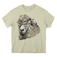 Mossy lincoln sheep head Heavy Core Tee - LillyAllenDesigns