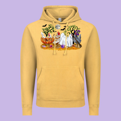 Halloween Chicken Vintage Hoodie Designed By Cowgirlartshop