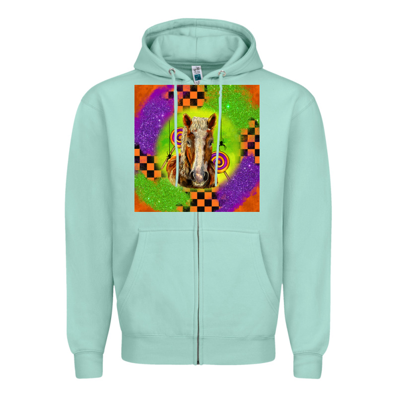 Halloween Belgian Horse Zipper Hoodie by LillyAllenDesigns | Teevron