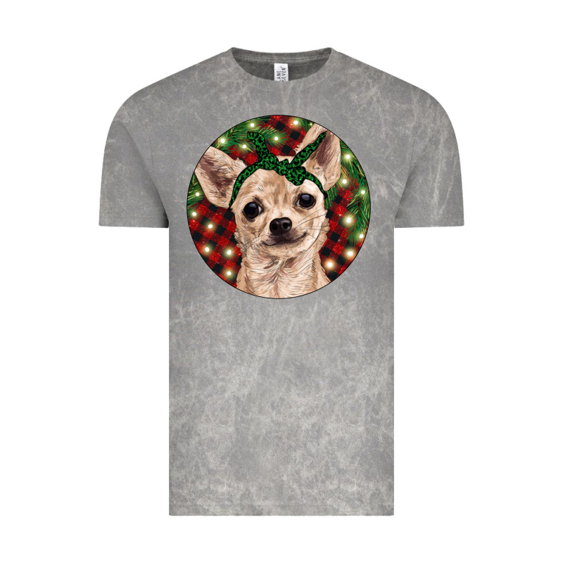Christmas Chihuahua With Buffalo Plaid Vintage Tee by RanaPortraitStore | Teevron