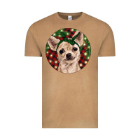 Vintage Camel Christmas Chihuahua With Buffalo Plaid Vintage Tee - RanaPortraitStore