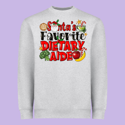 Santas Favorite Dietary Aide Heavyweight Sweatshirt Designed By Lillyallendesigns
