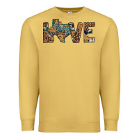 Antique Gold love texas map sunflower leopard cowhide Premium Sweatshirt - Artiststas