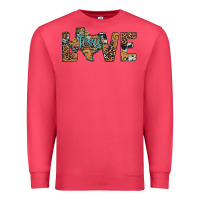 Cardinal love texas map sunflower leopard cowhide Premium Sweatshirt - Artiststas