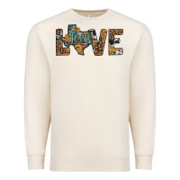 Sandshell love texas map sunflower leopard cowhide Premium Sweatshirt - Artiststas