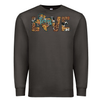 Smoke love texas map sunflower leopard cowhide Premium Sweatshirt - Artiststas