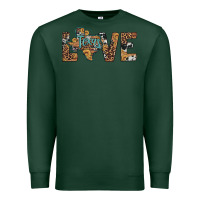 Sports Green love texas map sunflower leopard cowhide Premium Sweatshirt - Artiststas