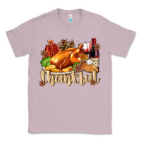 Lilac Thankful with Turkey Classic Tee - texasbilliewilder