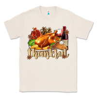 Natural Thankful with Turkey Classic Tee - texasbilliewilder
