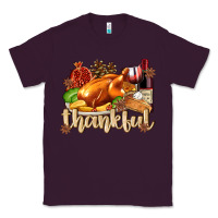 Plum Thankful with Turkey Classic Tee - texasbilliewilder