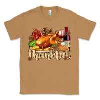 Toasted Coconut Thankful with Turkey Classic Tee - texasbilliewilder