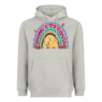 Moon Dust easter flowers and butterfly with chicks rainbow Heavyweight Hoodie - Artiststas
