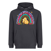Smoke easter flowers and butterfly with chicks rainbow Heavyweight Hoodie - Artiststas