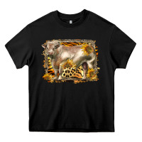 Black western charolais bull Heavy Core Tee - LillyAllenDesigns