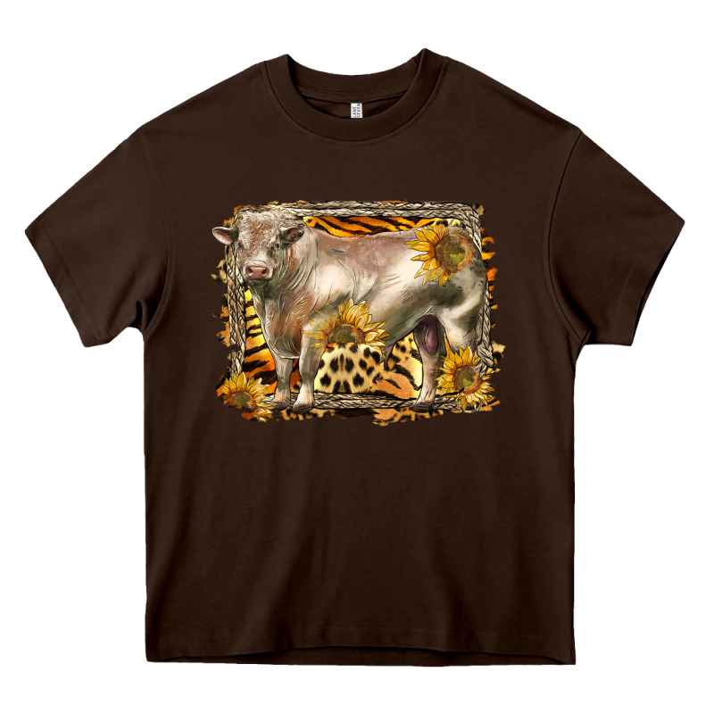 Western Charolais Bull Heavy Core Tee by LillyAllenDesigns | Teevron