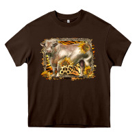 Chocolate Brown western charolais bull Heavy Core Tee - LillyAllenDesigns