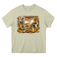 Mossy western charolais bull Heavy Core Tee - LillyAllenDesigns