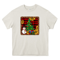 Cream snowman trees coaster Heavy Core Tee - JahusDesignShop