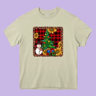 Snowman Trees Coaster Heavy Core Tee Designed By Jahusdesignshop