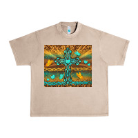 French Oak western cross Urban Heavy Tee - TumblerDesignByShophia