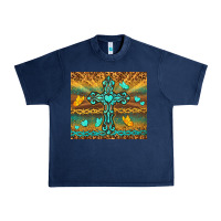 Navy western cross Urban Heavy Tee - TumblerDesignByShophia