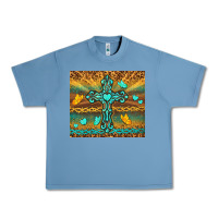 Pebble Blue western cross Urban Heavy Tee - TumblerDesignByShophia