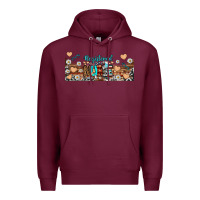 Burgundy registered nurse libbey glass Premium Hoodie - BundleAndBundleShop