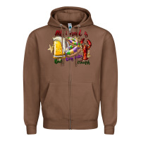 Chestnut all i need is beer king cake crawfish Zipper Hoodie - SublimationCraftShop