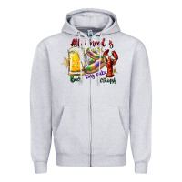All I Need Is Beer King Cake Crawfish Zipper Hoodie | Teevron