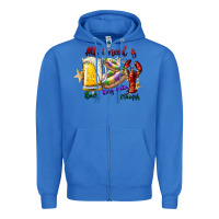 True Royal all i need is beer king cake crawfish Zipper Hoodie - SublimationCraftShop