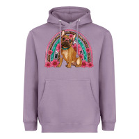 Lavender french bulldog floral rainbow Heavyweight Hoodie - Artiststas
