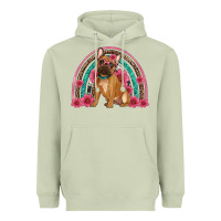 Matcha french bulldog floral rainbow Heavyweight Hoodie - Artiststas
