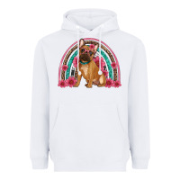 White french bulldog floral rainbow Heavyweight Hoodie - Artiststas