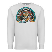 Dove Grey texas map sunflower leopard cowhide aztec turquoise gemstone rainbow Premium Sweatshirt - Artiststas