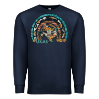 Navy texas map sunflower leopard cowhide aztec turquoise gemstone rainbow Premium Sweatshirt - Artiststas