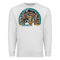 Oatmeal Heather texas map sunflower leopard cowhide aztec turquoise gemstone rainbow Premium Sweatshirt - Artiststas