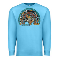 Ocean Blue texas map sunflower leopard cowhide aztec turquoise gemstone rainbow Premium Sweatshirt - Artiststas