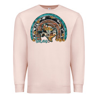 Pale Pink texas map sunflower leopard cowhide aztec turquoise gemstone rainbow Premium Sweatshirt - Artiststas