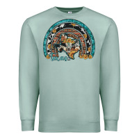 Seafoam texas map sunflower leopard cowhide aztec turquoise gemstone rainbow Premium Sweatshirt - Artiststas
