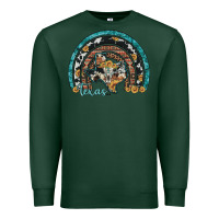 Sports Green texas map sunflower leopard cowhide aztec turquoise gemstone rainbow Premium Sweatshirt - Artiststas