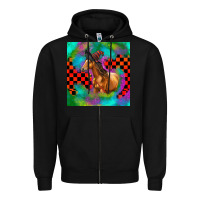 Black Halloween Quarter Horse Zipper Hoodie - LillyAllenDesigns