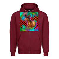 Burgundy Halloween Quarter Horse Zipper Hoodie - LillyAllenDesigns