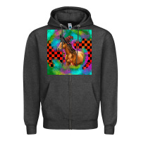 Charcoal Heather Halloween Quarter Horse Zipper Hoodie - LillyAllenDesigns