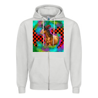 Dove Grey Halloween Quarter Horse Zipper Hoodie - LillyAllenDesigns