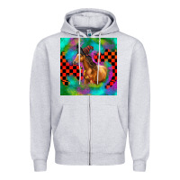 Heather Grey Halloween Quarter Horse Zipper Hoodie - LillyAllenDesigns