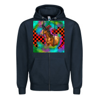 Navy Halloween Quarter Horse Zipper Hoodie - LillyAllenDesigns