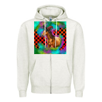 Oatmeal Heather Halloween Quarter Horse Zipper Hoodie - LillyAllenDesigns